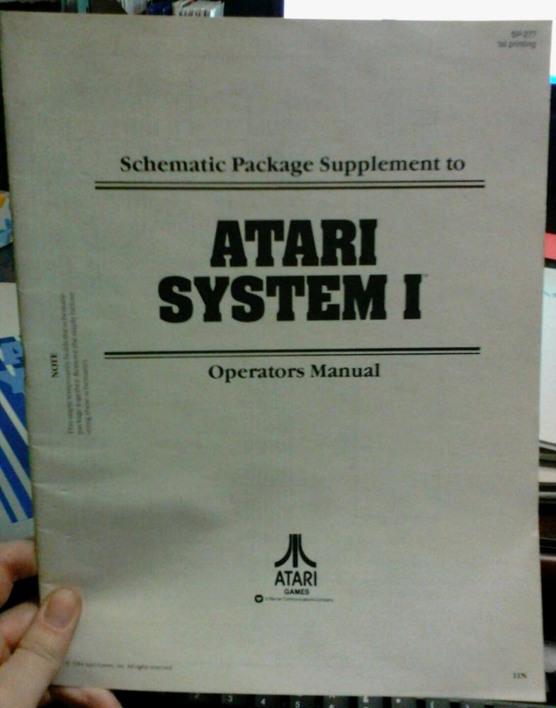 Atari ATARI SYSTEM I Schematic Package Manual- good used original