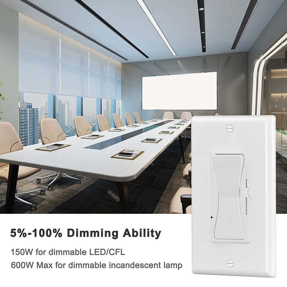 0-10V LED Dimmer Switch, Low Voltage Dimmer Switch for Dimmable LED Lights, CFL,