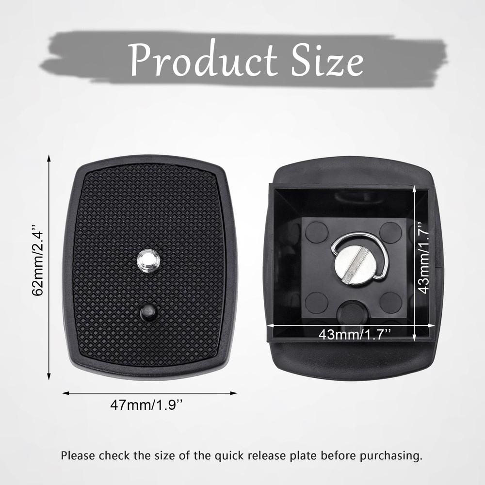 BlingKingdom Camera Quick Release Plate, 43 mm Tripod Black