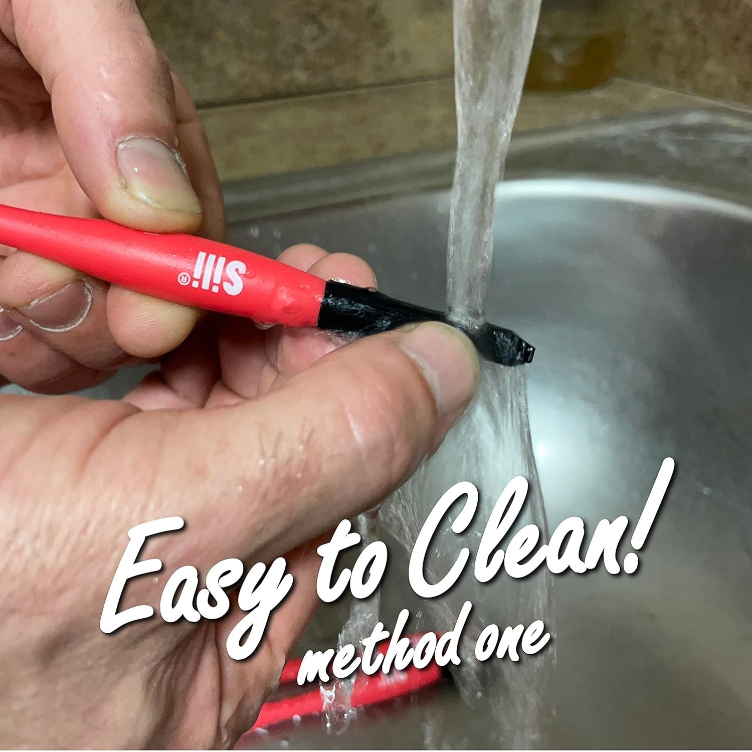 Sili Micro Glue Brush Applicator 3 Pack. Fine, Chiseled, and Flat Tapered Tips