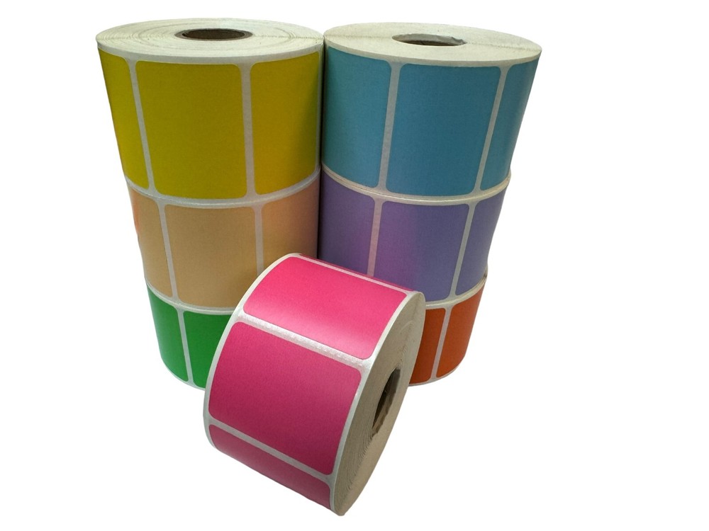 2"x1.5" Pink Direct Thermal Zebra Rollo Printers Labels 1000 Per Roll 10 Rolls
