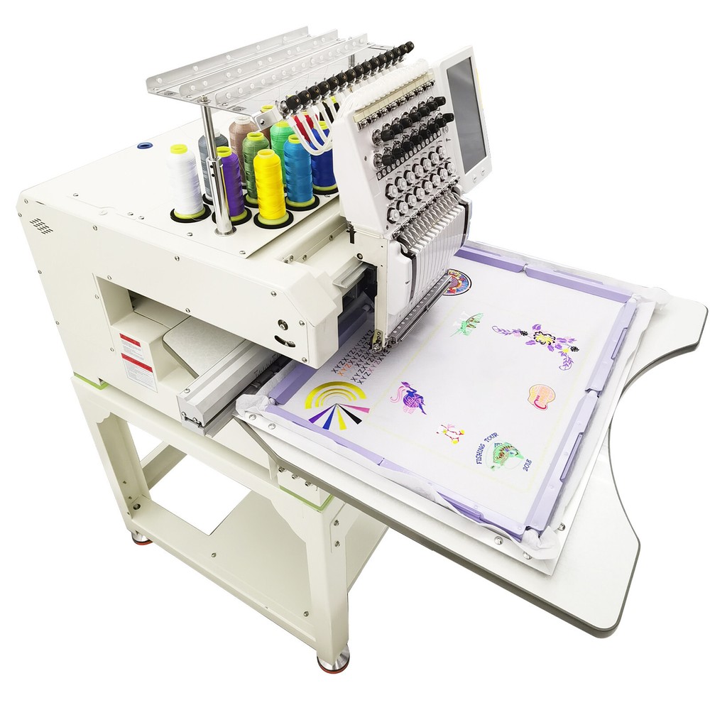 15-Needle Computerized Embroidery Machine 1000SPM Automatic Embroider 110-220V