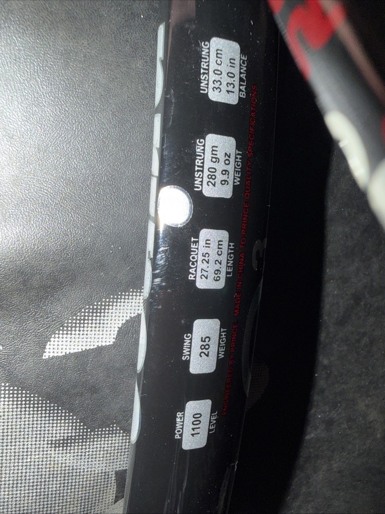 Prince O3 Red Midplus Tennis Racket W/case