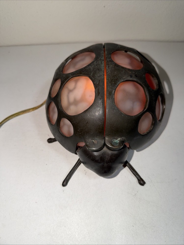 Brass Ladybug Light Table Desk Lamp Lady Bug Lamp
