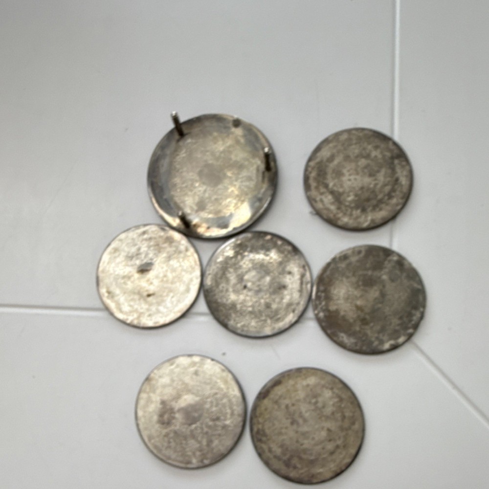 Antique Silverplate Coaster Set with Holder Ornate Design Post-1940