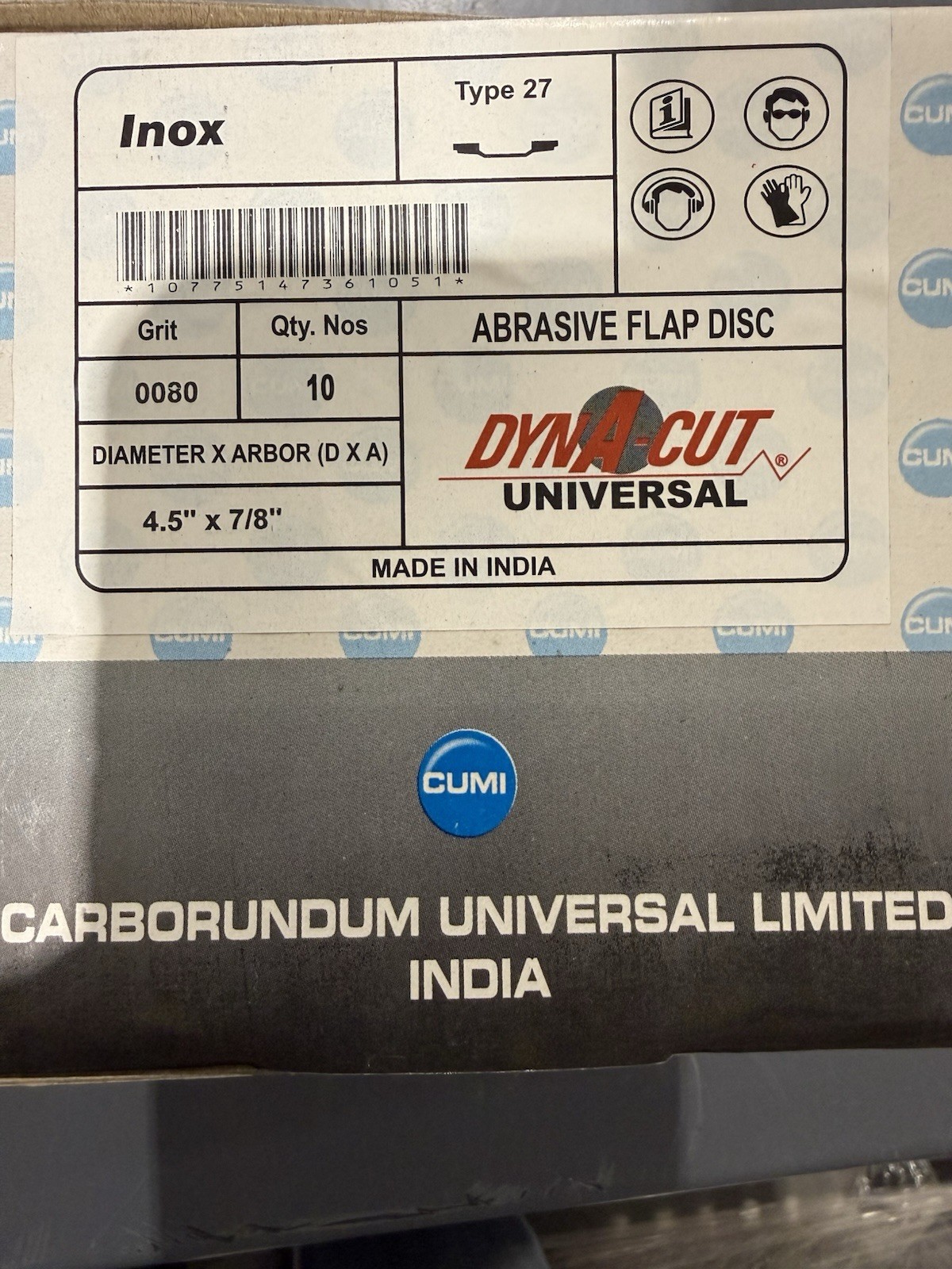 80 Grit Flap Discs - 10 Pack for Efficient Grinding on Various Surfaces