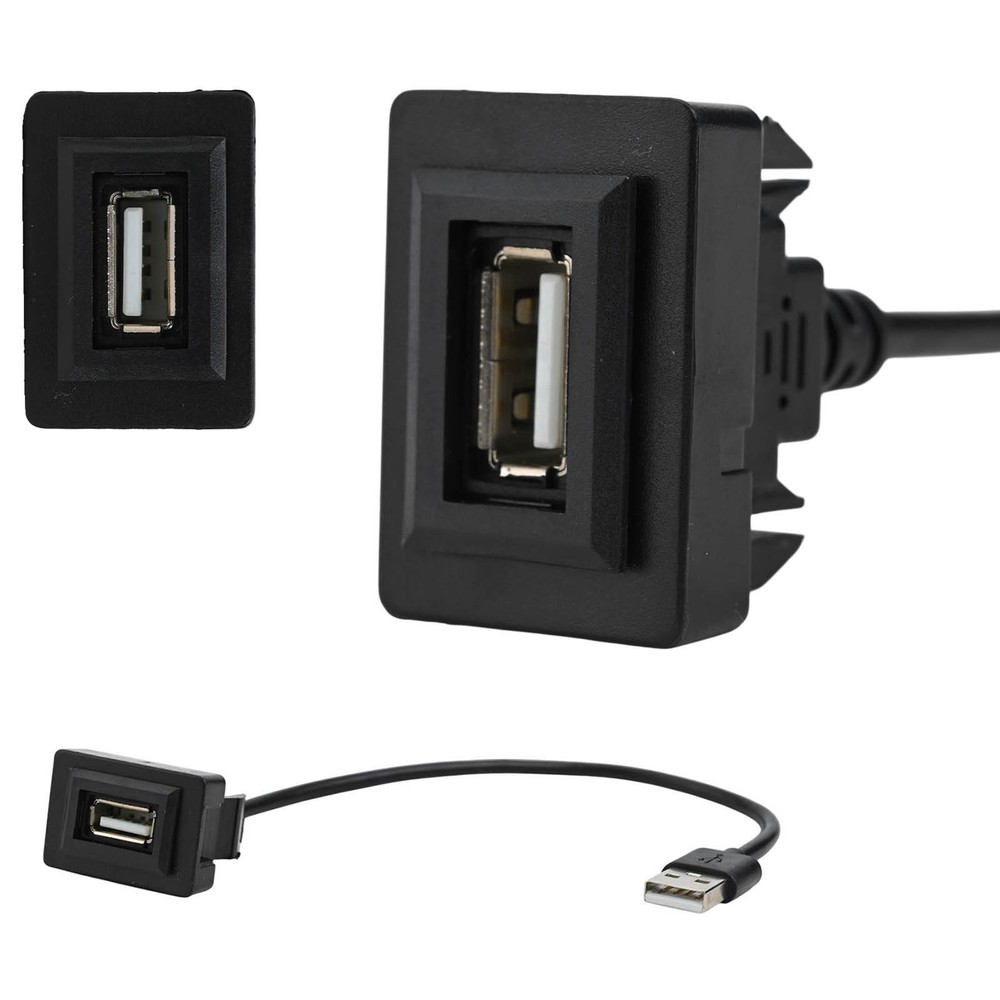 For Toyota USB Socket Cable with Minimum Cut Out Requirement Fits Models