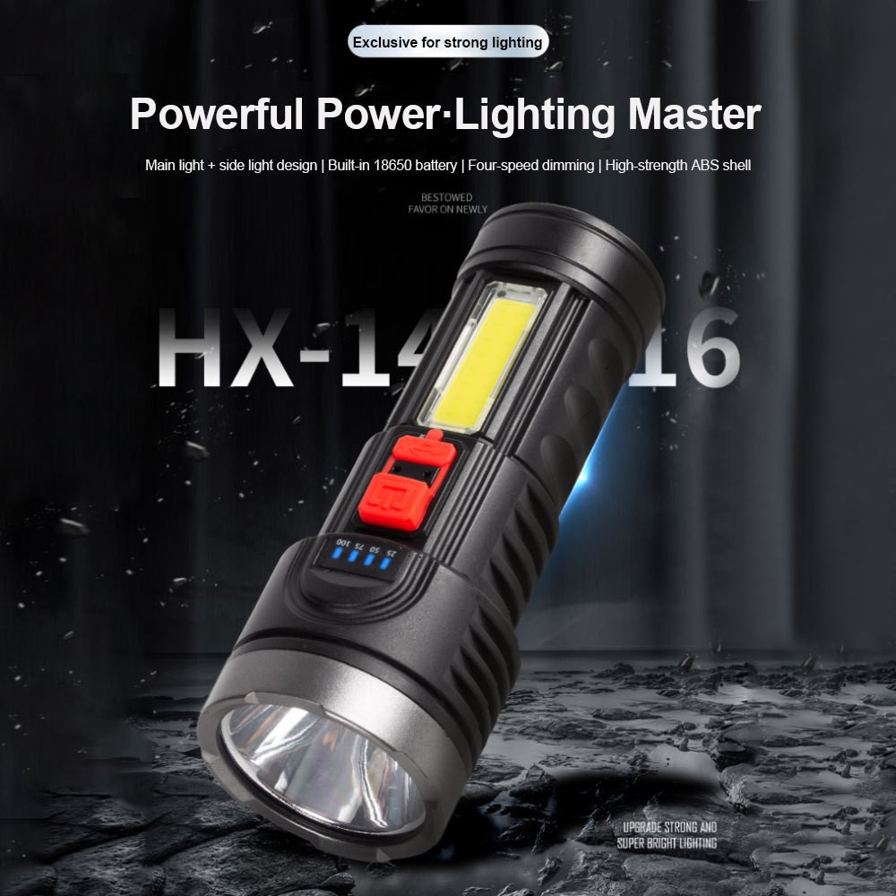 2pcs High Powered Super Bright Flashlight LED Rechargeable Police Security Torch