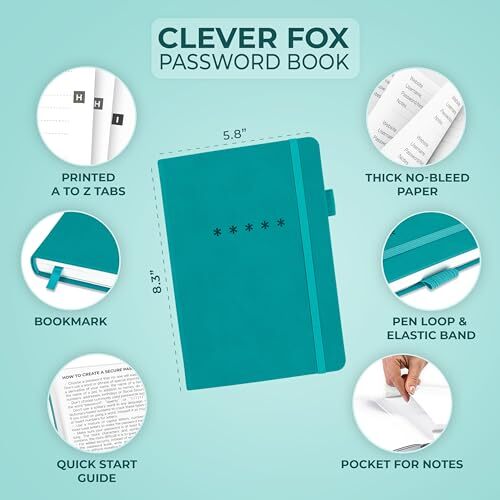 Password Book – Alphabetized Internet Address & Password Organizer – Computer