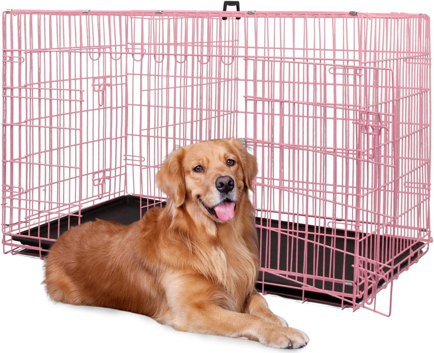 24,30,36,42,48 Inch Dog Crates for Large Dogs Folding Mental Wire Dog Kennels