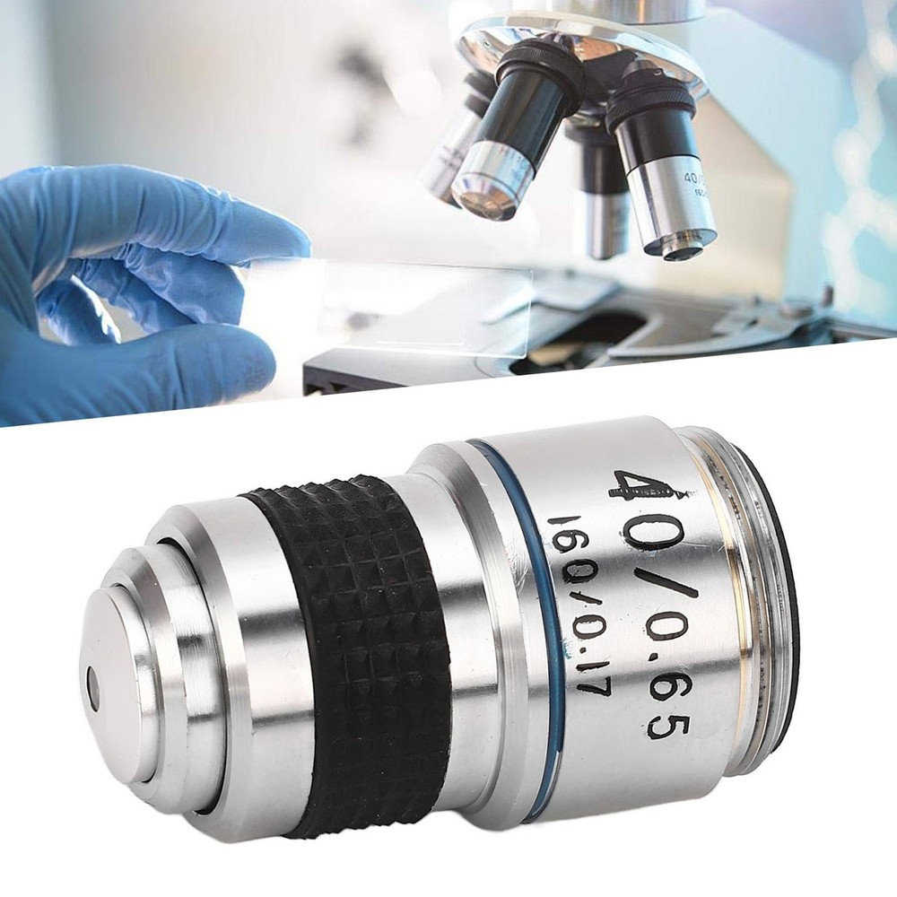 Microscope Objective Lens Biological 40X 185 Achromatic Standard RMS Thread New