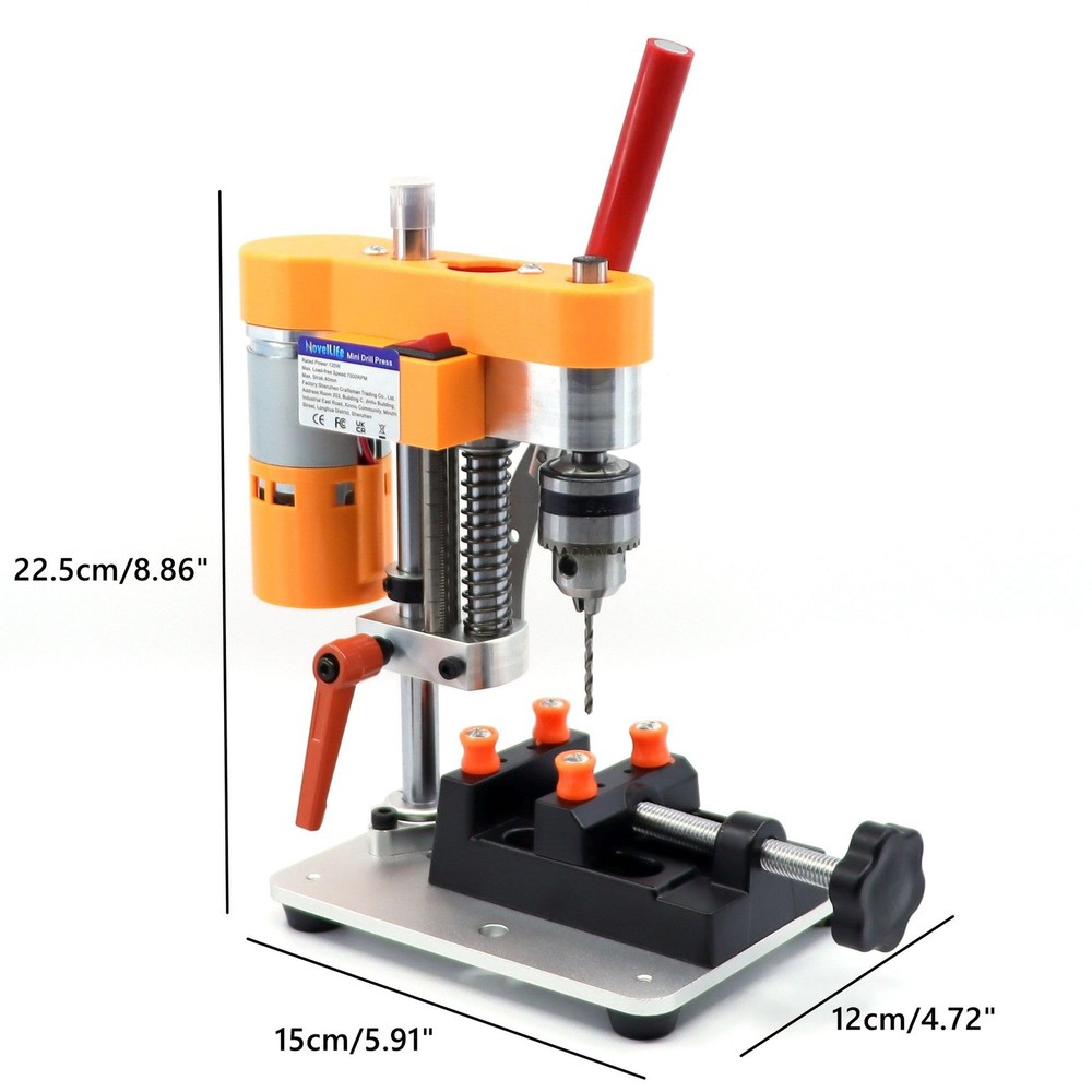 Mini Drill Press Precision Benchtop Drilling Machine Elecric Portable Table D...