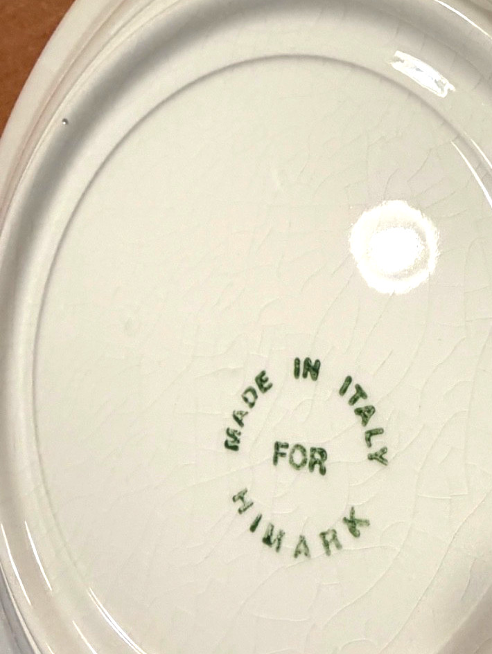 Vtg HiMark Italy Ceramic Dinner 10" Plate Plums Pattern