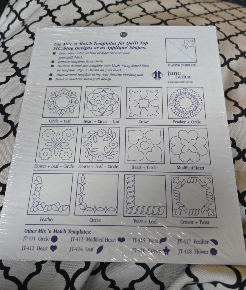 June Tailor Templates For Quilters