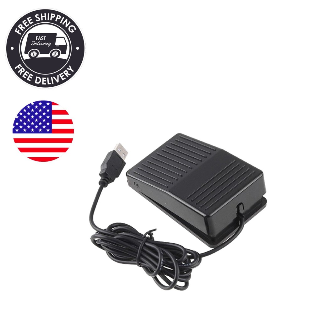 Compact USB Foot Pedal - Touch Control for Efficient Computer Operation