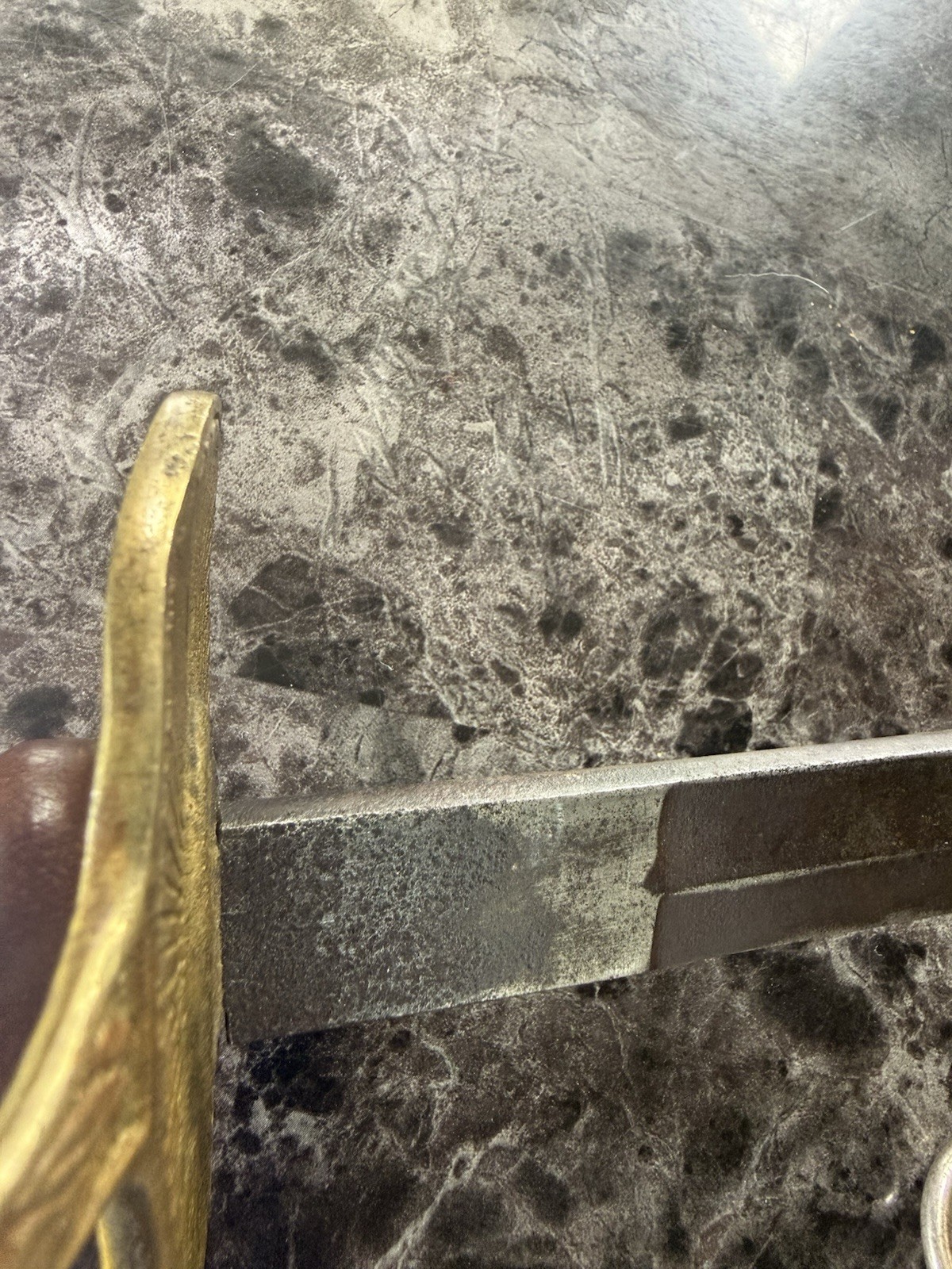 Model 1872 Springfield US Officer Sword Brass Guard with Nickel Scabbard