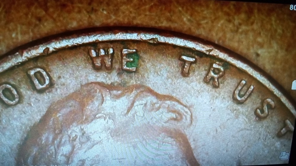 1954 D Lincoln Wheat Cent Error Coin Double Struck