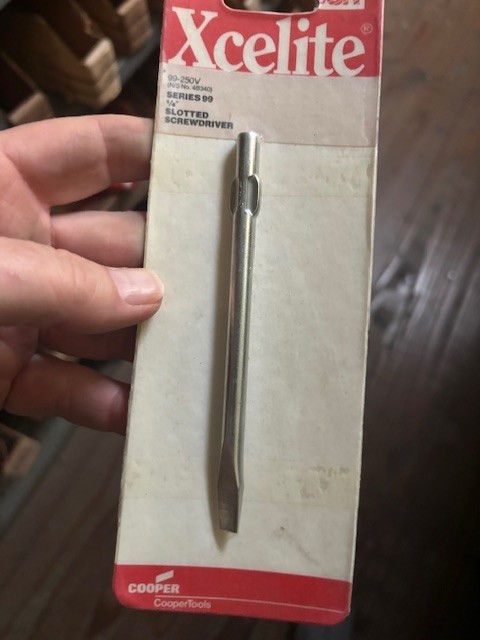 99-250V XCELITE REPLACEMENT SLOTTED SCREWDRIVER