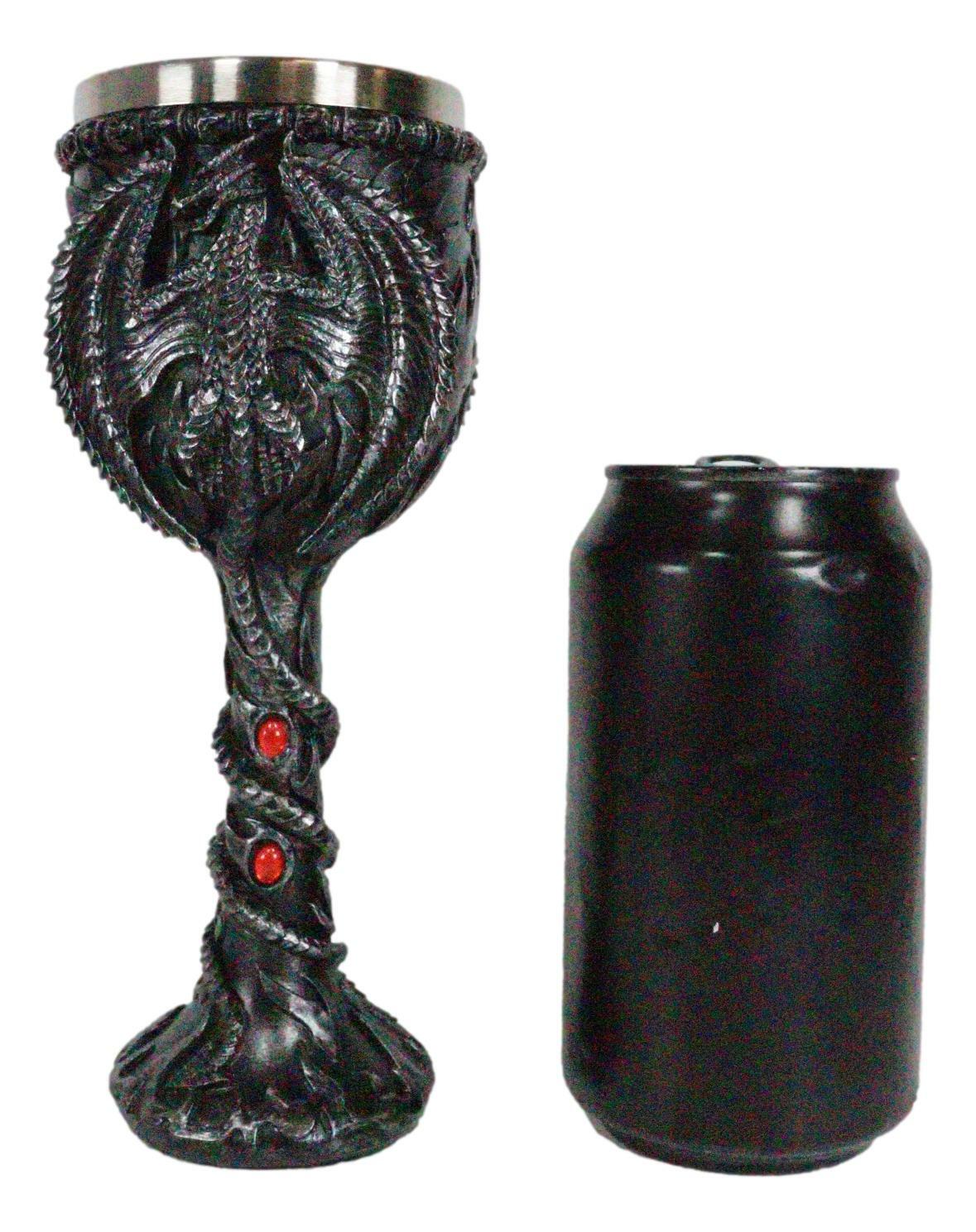 Ebros Legend Of The Thrones Dragon Blood Fire Dragon Wine Goblet Chalice Cup 6oz