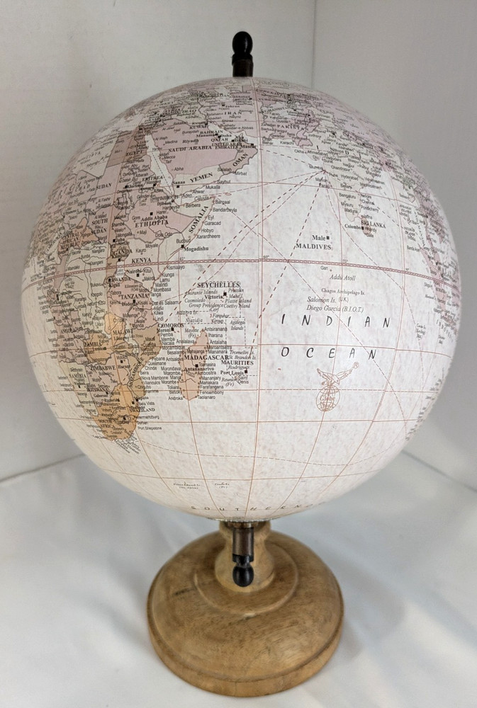 Walmart Table Top Large Globe Tan Decorative Purpose 12.75" x 8"