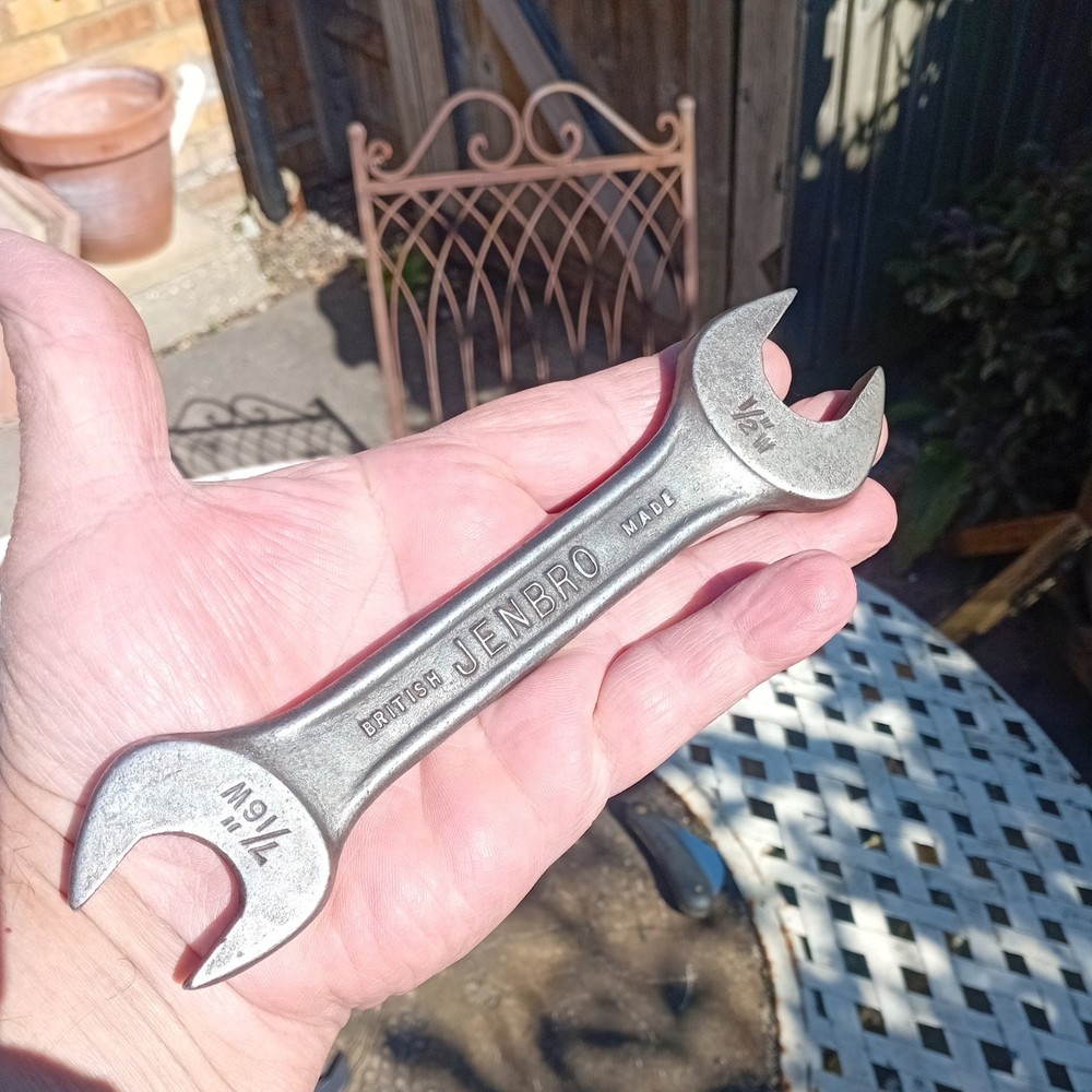 Vintage Jenbro O/E Short Spanner7/16W x 1/2W