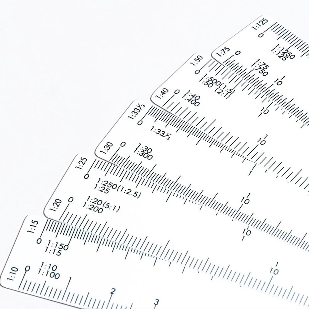 Scale Ruler Shape Multifunctional Parts Replacement Ruler Scale Shape Tools