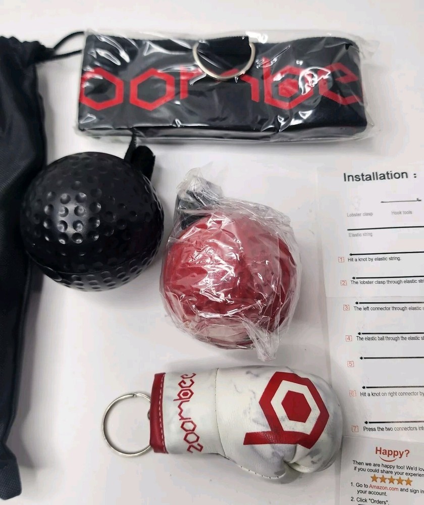 Zoombee - Reflex Boxing Ball Training Set - 2 Balls & Head Strap