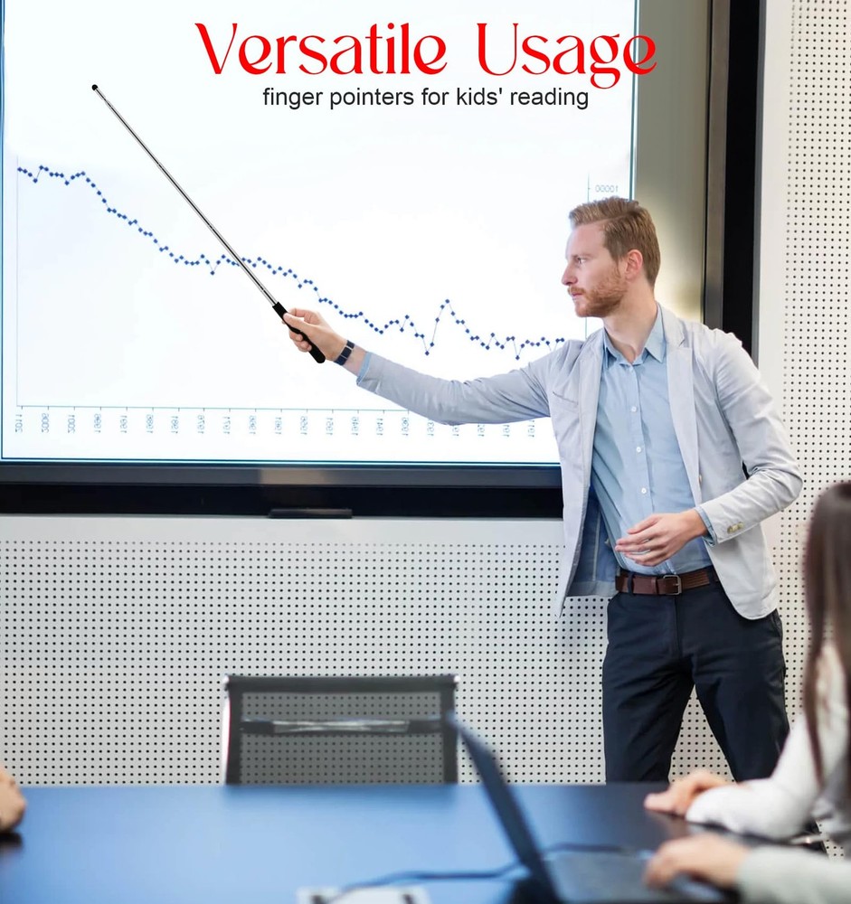 Retractable Stick, 39" Extendable Pointer with Non-Slip Frosted Handle,...