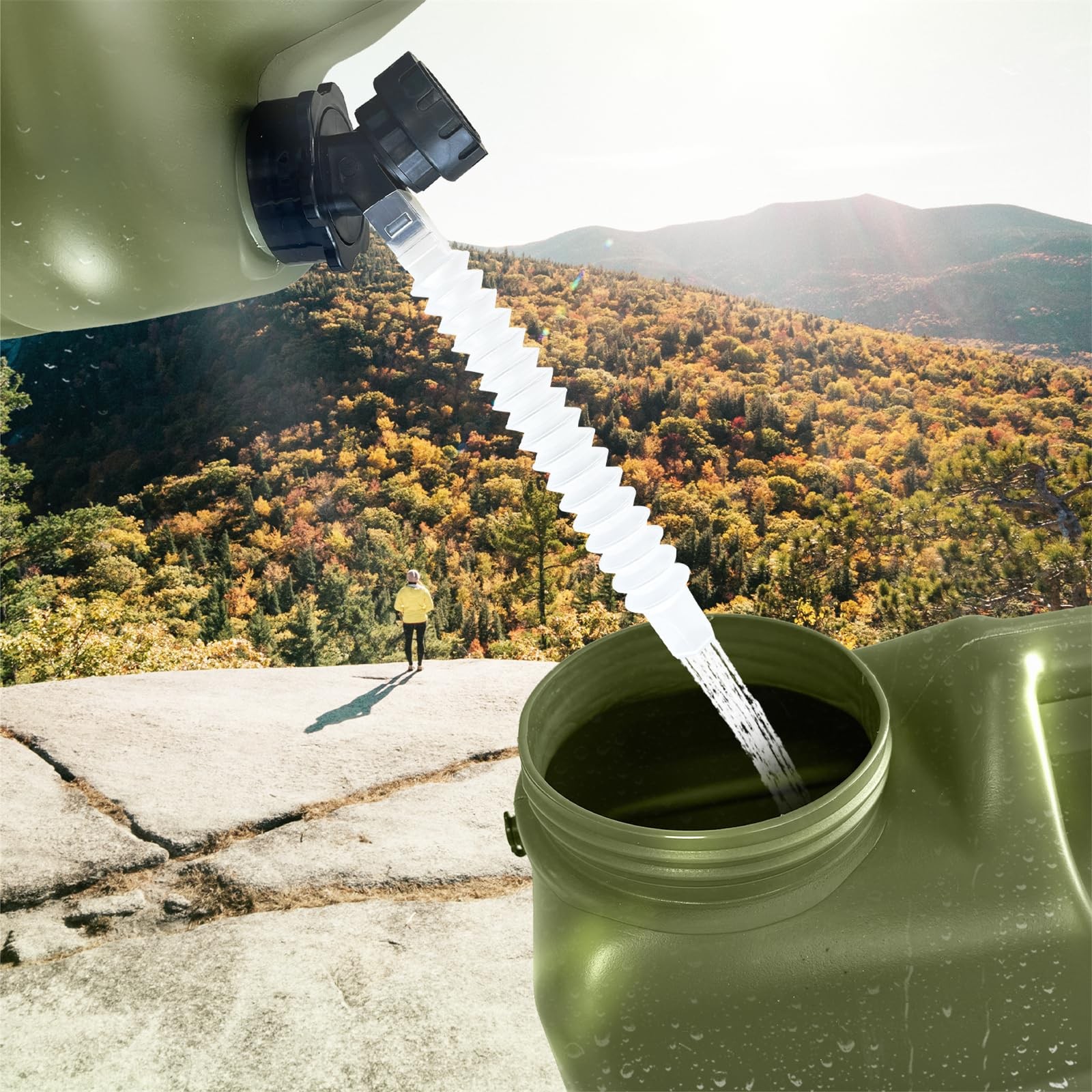 3 Gallon Water Container with Spigot, Portable Camping Water Jug, BPA Free Wa...