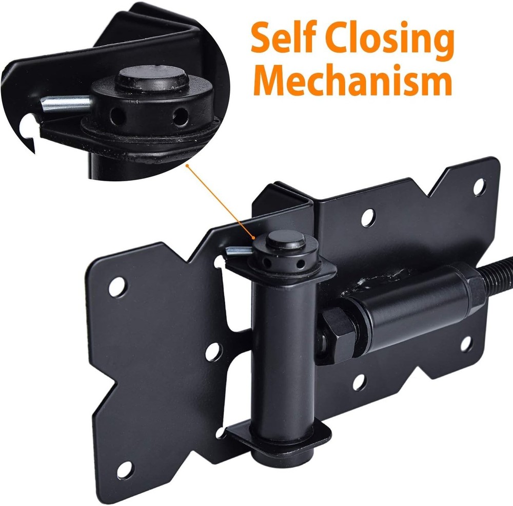 Gate Hinges with Installation Screws, 2 Set