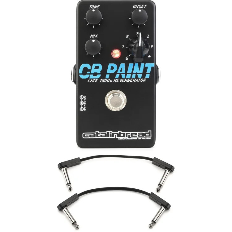 Catalinbread CB Paint Late 1900s Reverberator Pedal with EBS Patch Cables