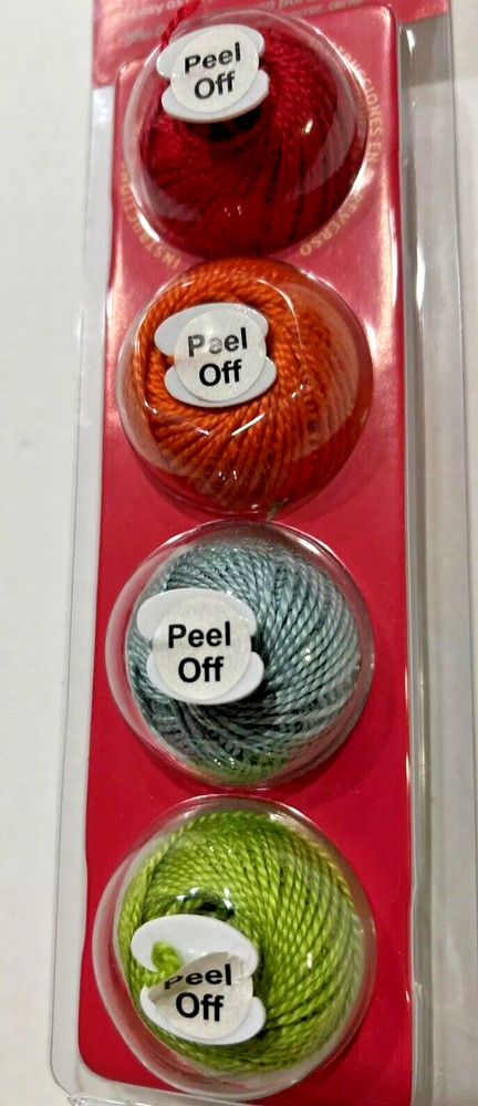 Singer IDESIGN Hand Sewing Thread 4 Balls EMBELLISHMENT HAND STITCHING RED GREEN