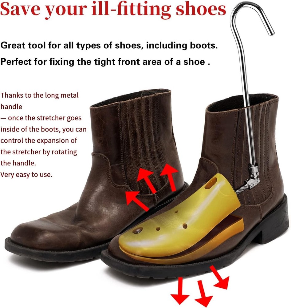 Boot Stretcher for Cowboy Boots,1 pack Adjustable Shoe Thick...