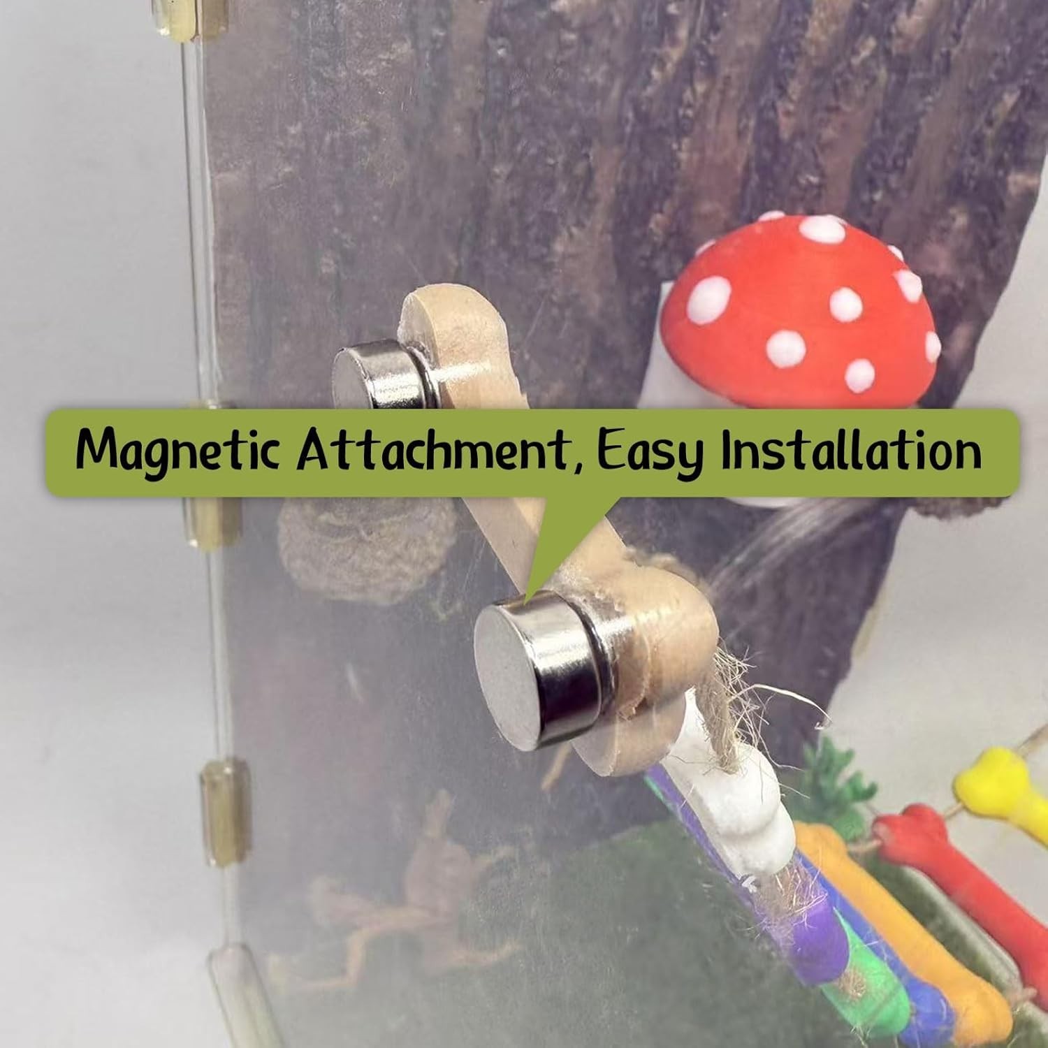 Jumping Spider Rope Bridge Solid Wood Climbing Suspension Bridge Enclosure Color