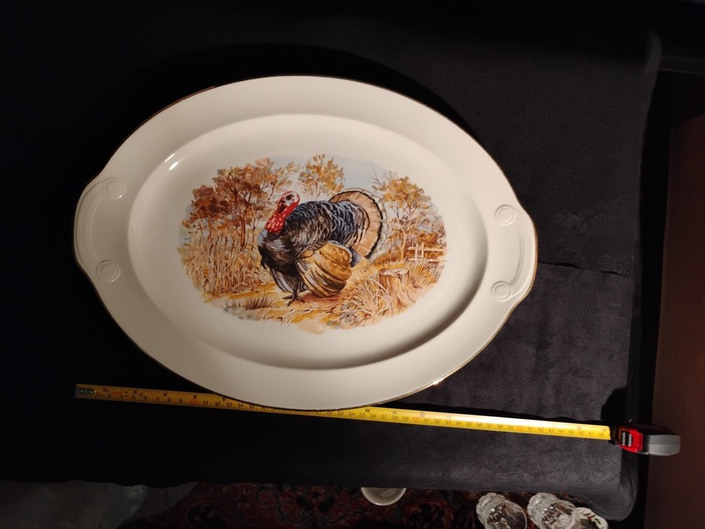 Vintage Turkey Serving Plater