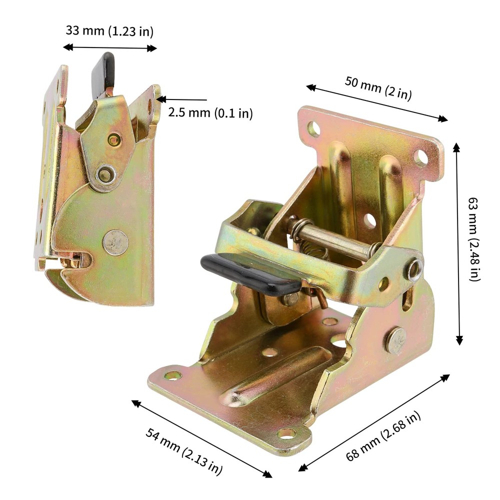 Foldable Support Bracket 90 Degree Lock Extension Hinge Heavy Duty 8 PCS