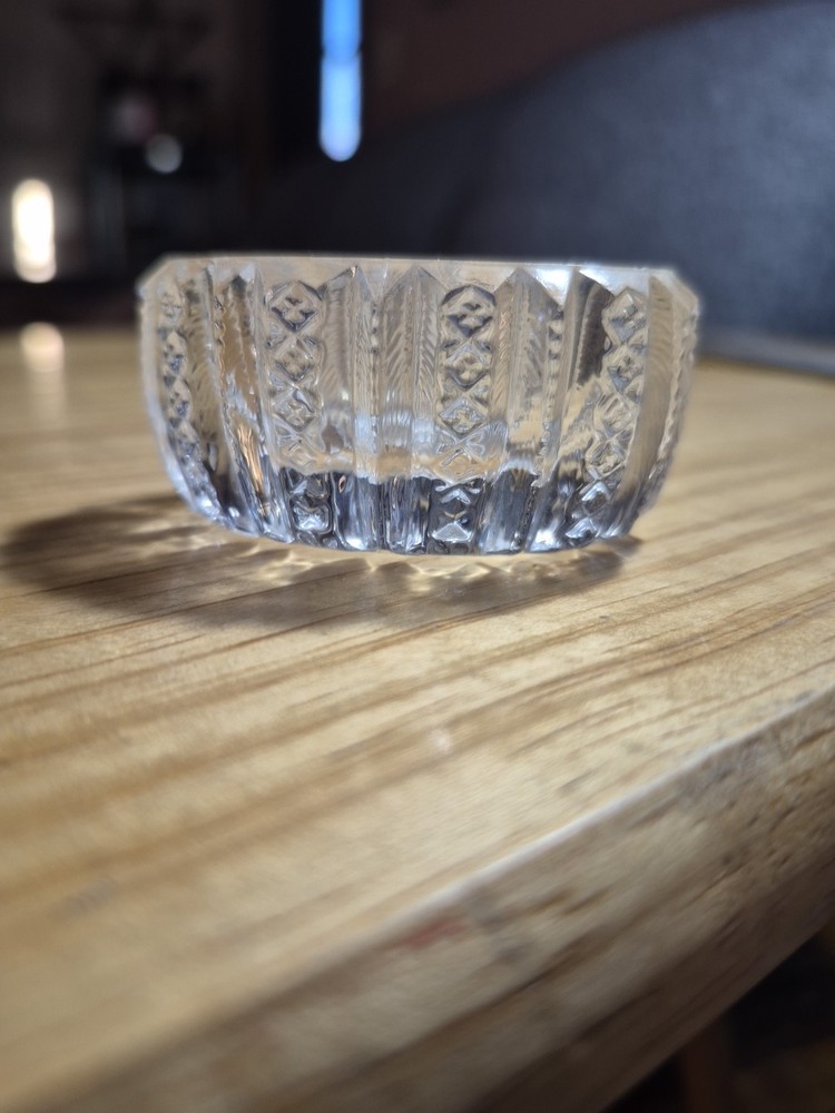 Clear Glass Salt Cellar Oval Shaped