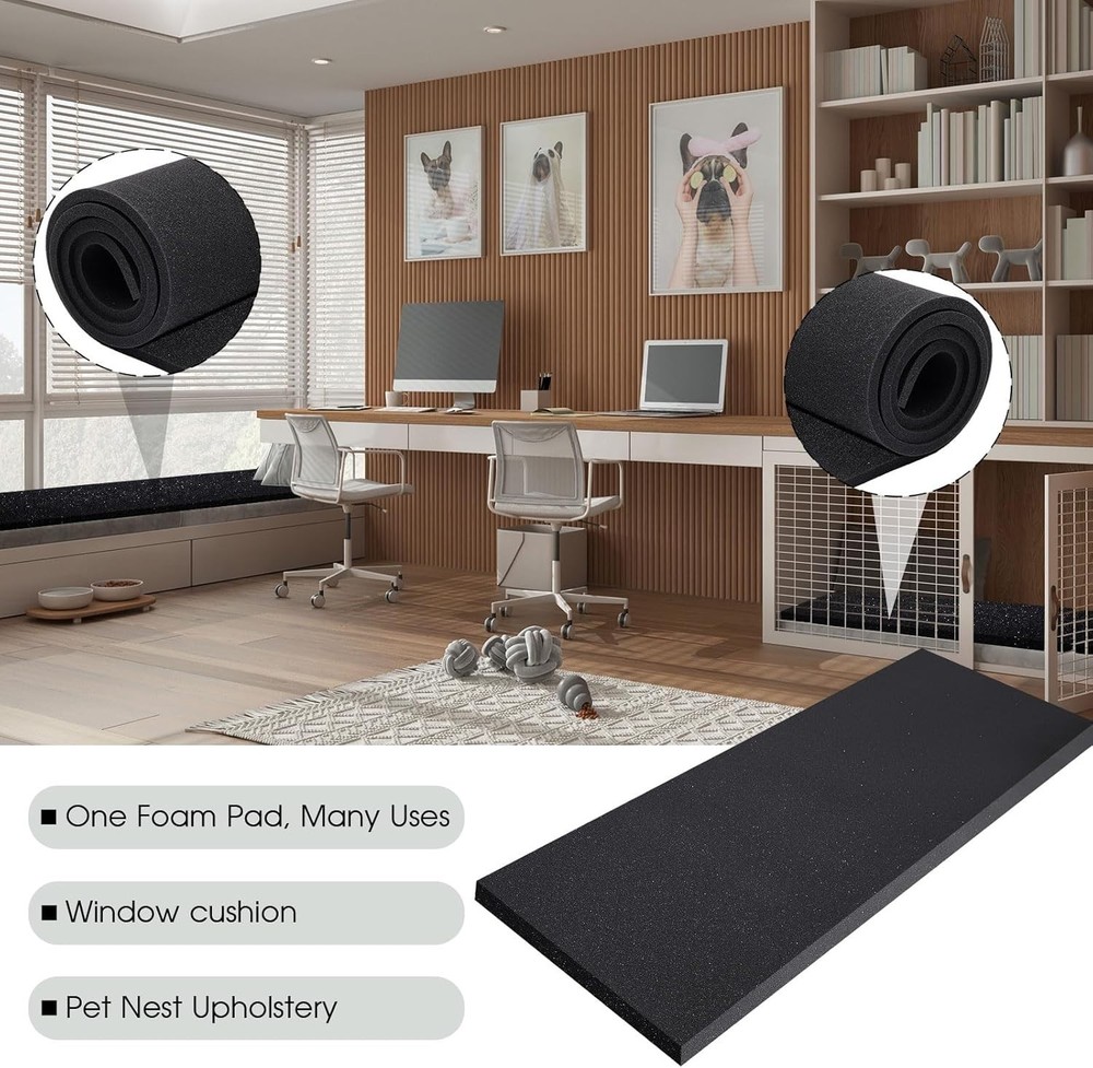 High-Density Polyurethane Foam 24" x 72" for Luxe Upholstery Projects