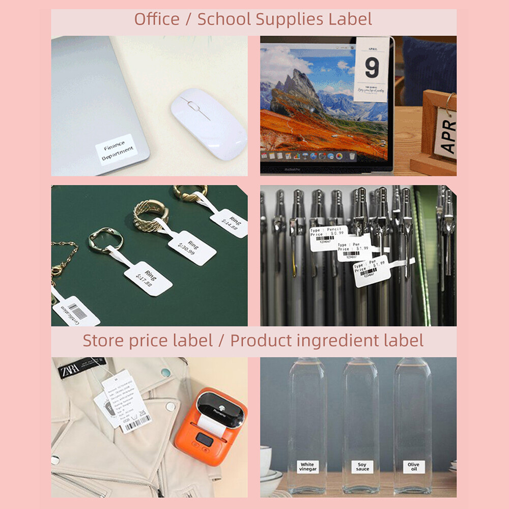 Phomemo M110 Portable Mini Thermal Label Printer Mobile Bluetooth +3 Rolls Paper