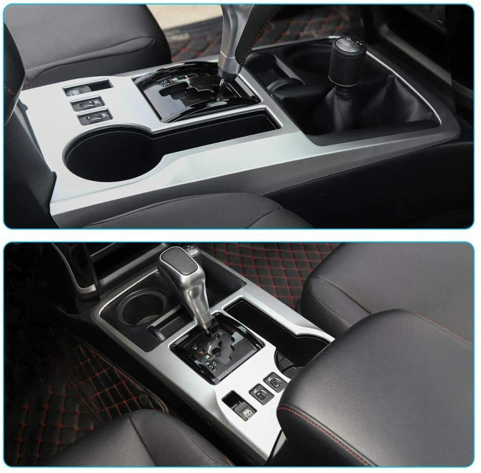 Gear Shifter Panel Trim Frame ABS for 4Runner 2010-2019 Silver 1Pcs a