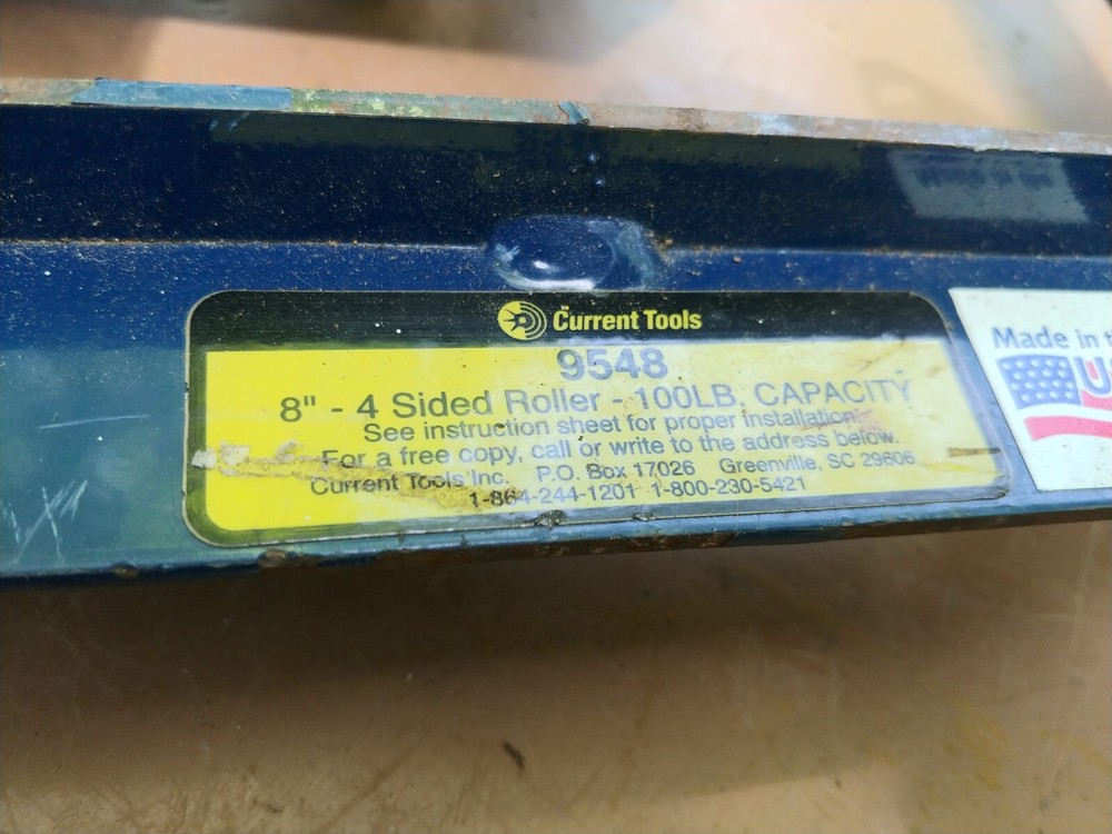 Current Tool Model 9548 Cable Roller Parts Salvage Frame Sections Rollers