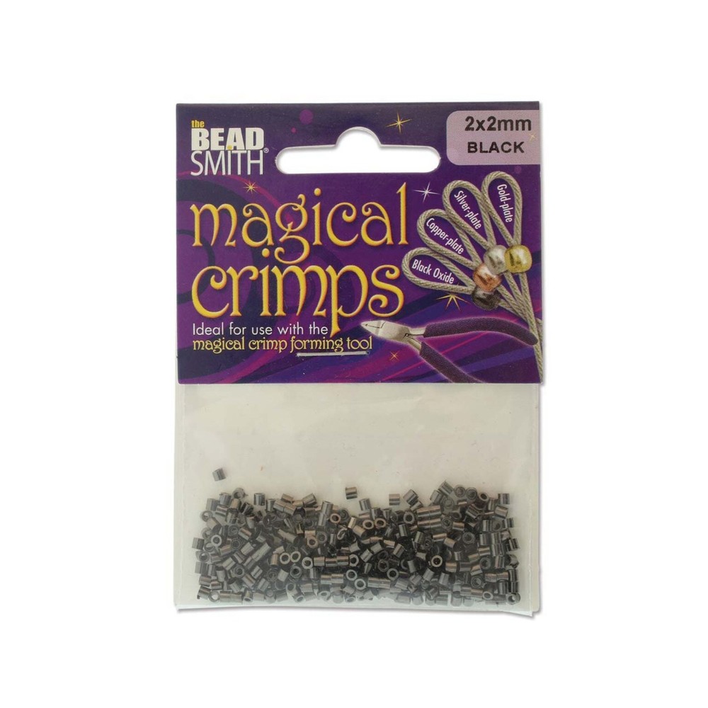 Beadsmith Magical Crimps Black Oxide Plated (400/pkg.)