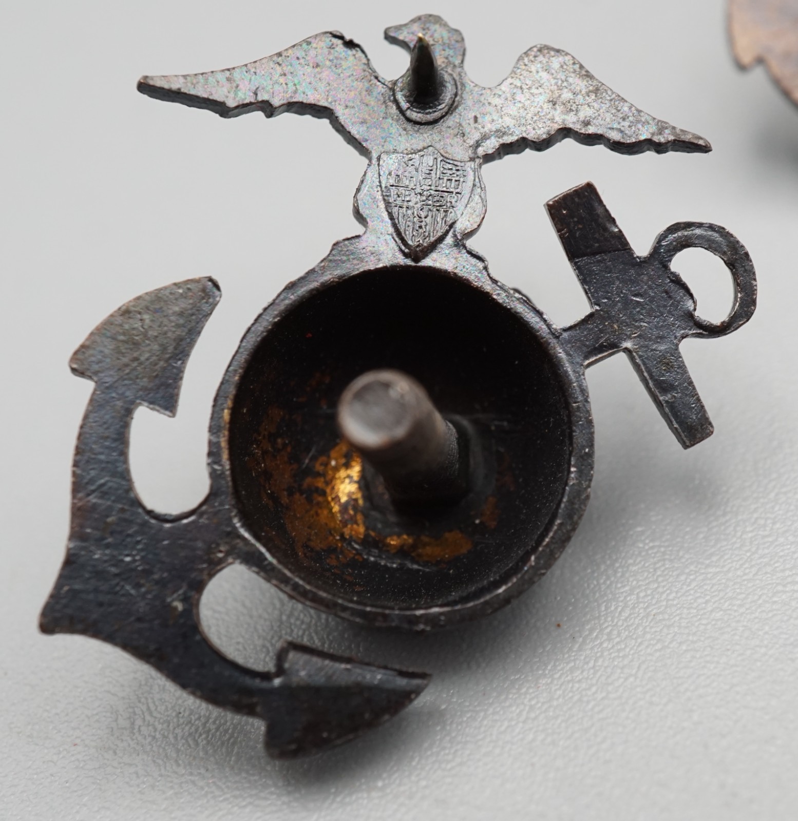 WWII USMC Marine Officer EGA Eagle Globe Anchor Collar Set by Meyer RARE