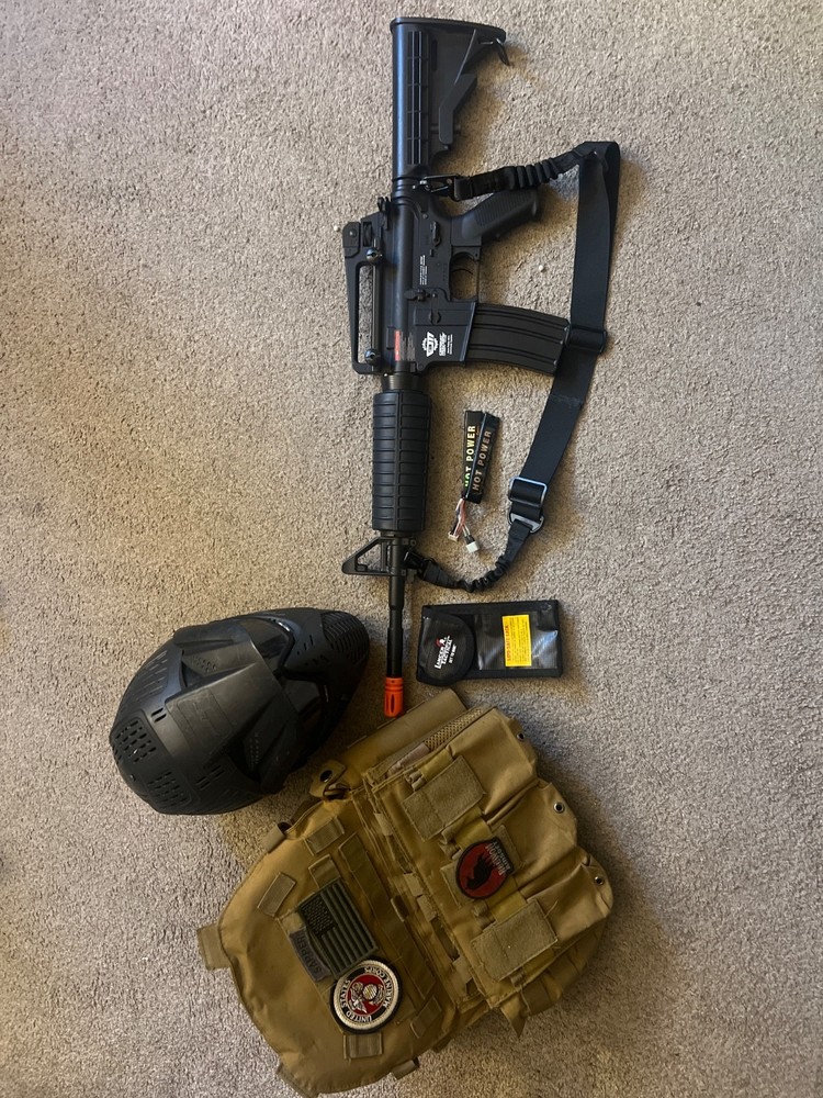 Combat Machine airsoft gun AEG bundle