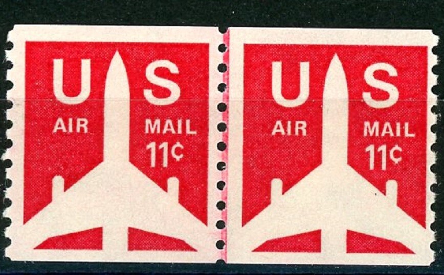 Airliner Coil Line Pair Weak Centering MNH Scott's C82                        ~