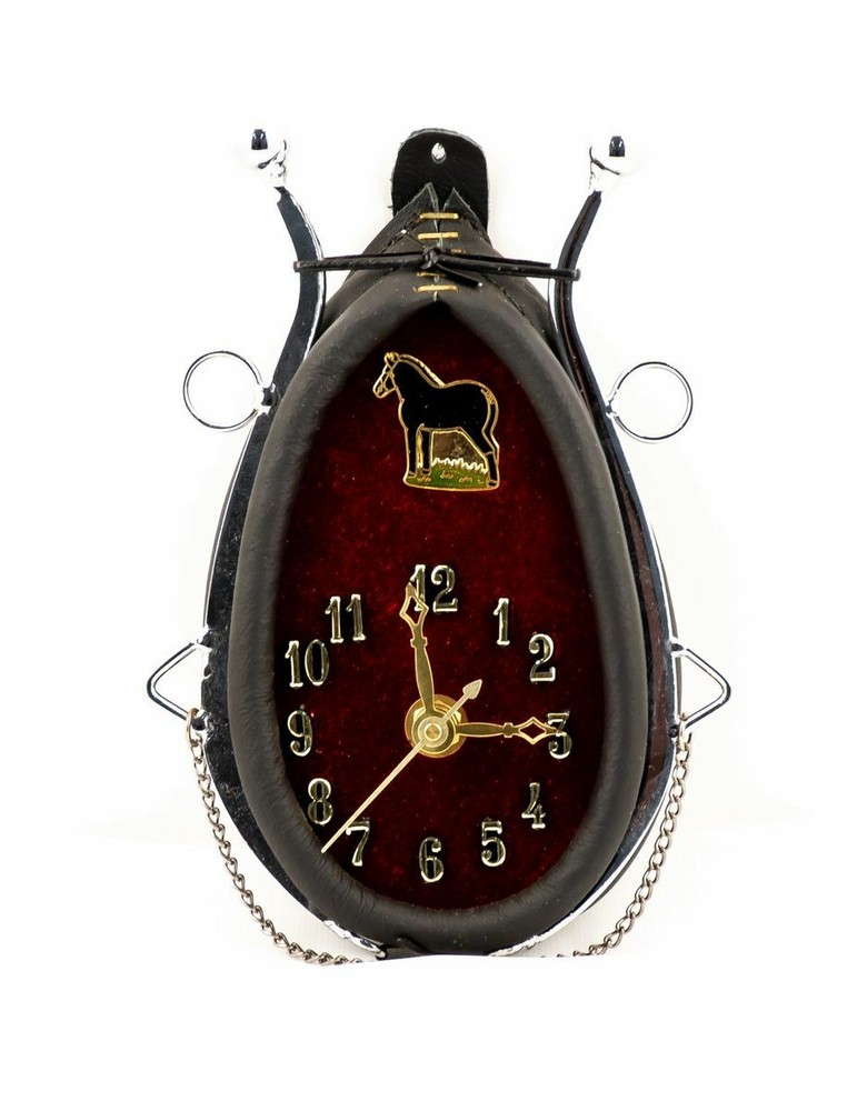 Brown Horse Collar Clock