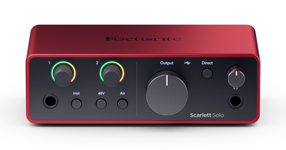 Focusrite Scarlett Solo 4th Gen Studio Recording USB Audio Interface+Software