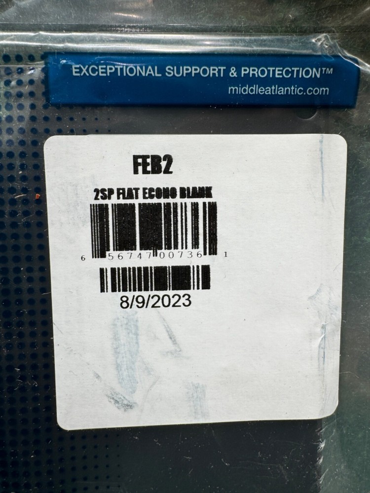 2 - Middle Atlantic FEB2 2SP Flat Econo Blank Panel