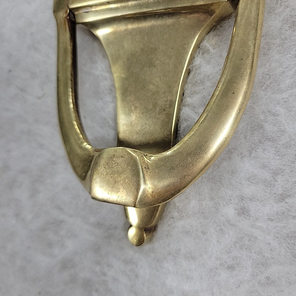 VTG Solid Brass 7.5 Inch Colonial Door Knocker MCM Rustic Boho Regency Old Money