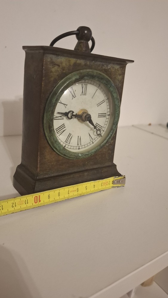 Vintage Style Quartz Bronze Finish Table Clock